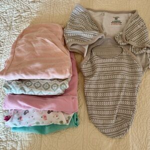 Bundle SIX SwaddleMe 100% cotton Swaddles 0-3 mos (7-14 lbs)